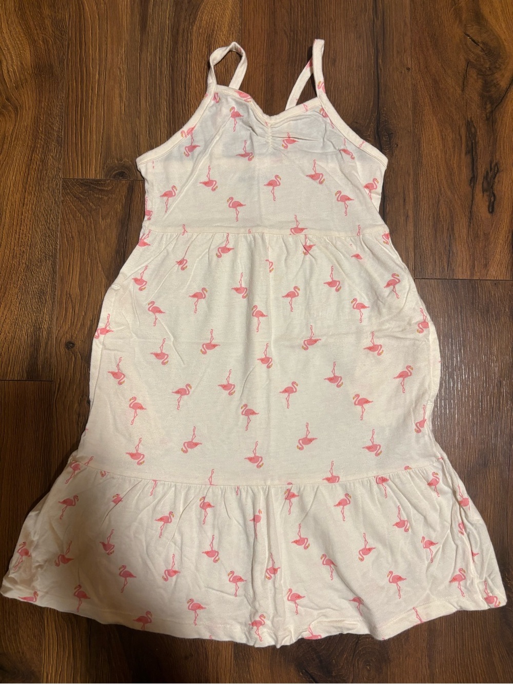 Old Navy Girls’ Sleeveless Flamingo Dress - Cream XS